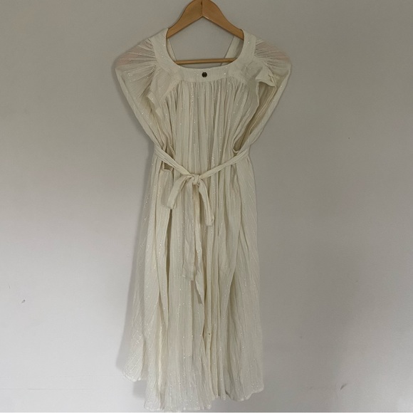 Billabong Secret Lives Dress White Tie Waist Size Small - Picture 9 of 10